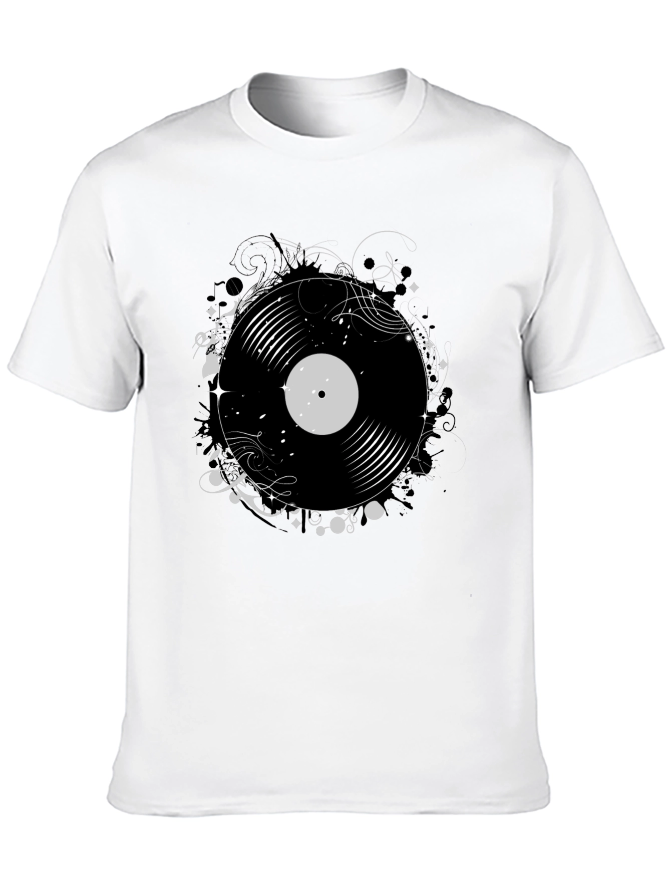 Vinyl Record Graphic Print Tee
