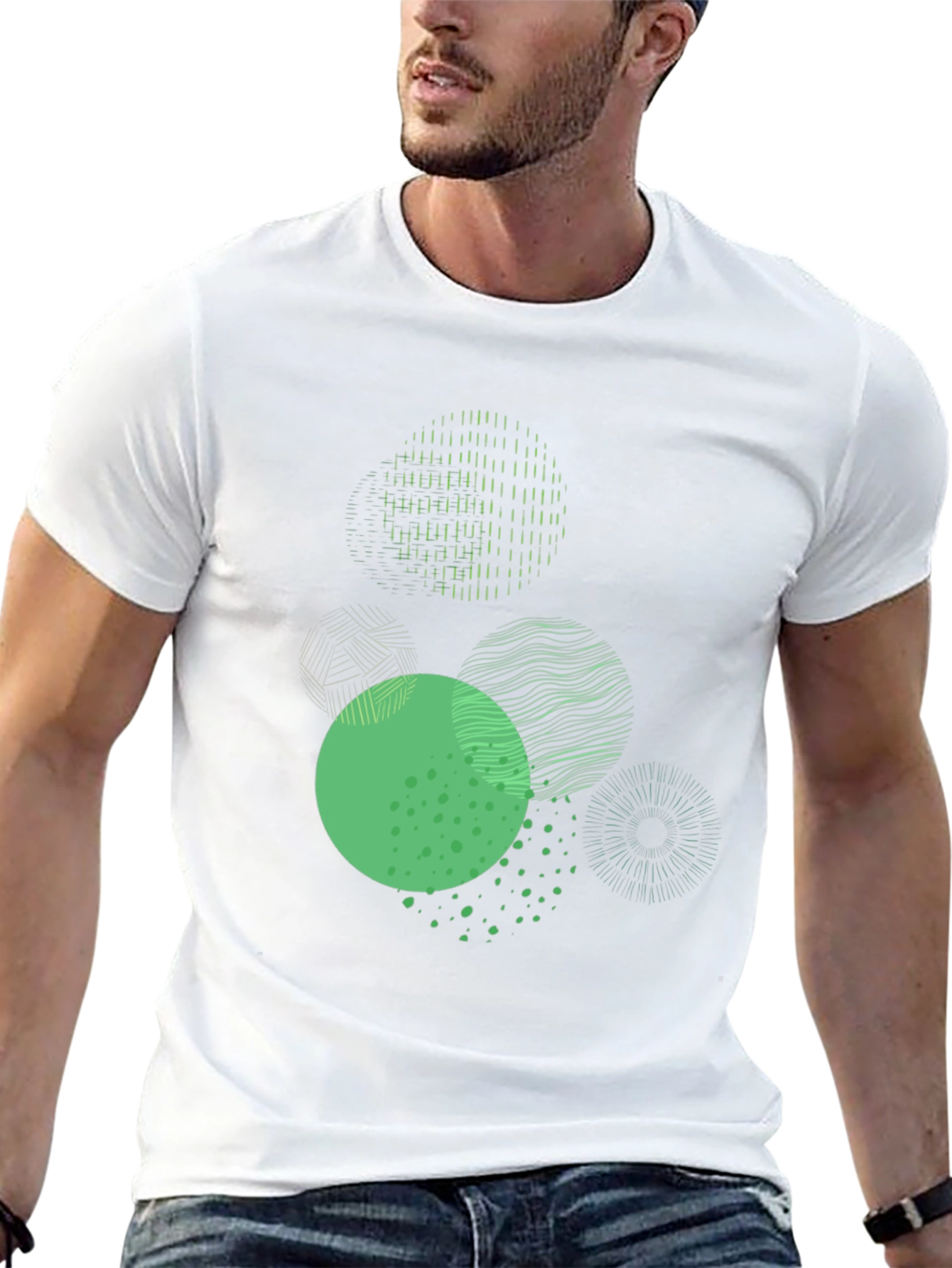 Abstract Geometric Circles Graphic Tee