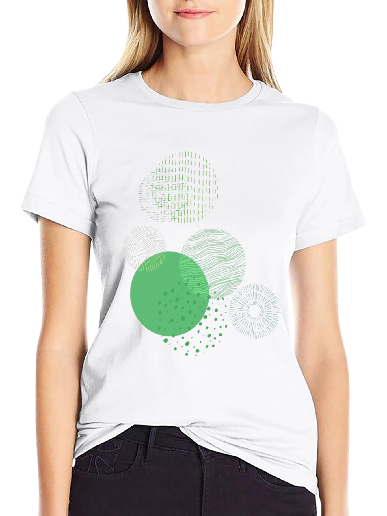 Abstract Geometric Circles Graphic Tee