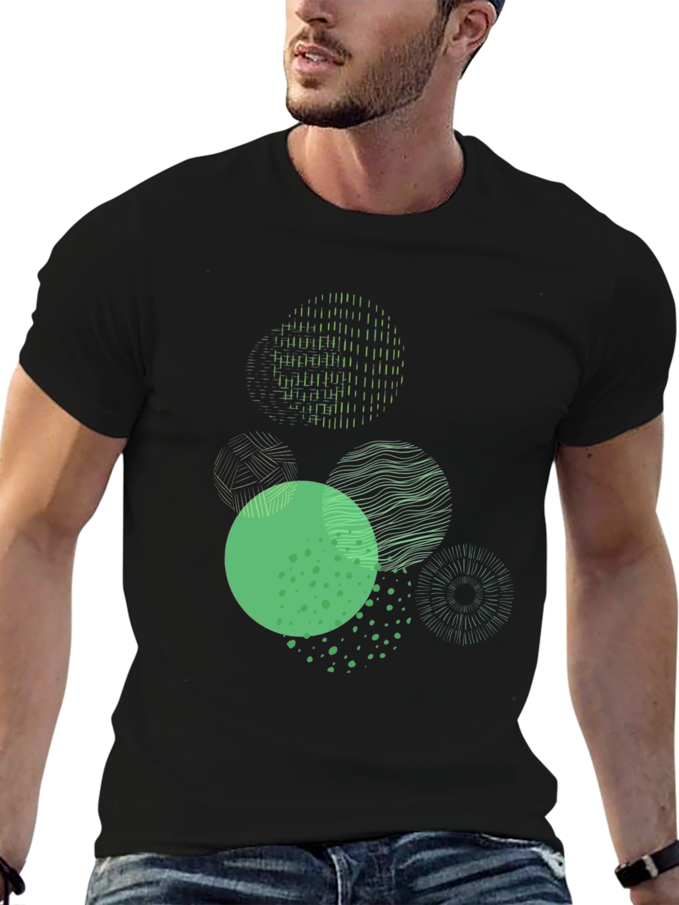 Abstract Geometric Circles Graphic Tee