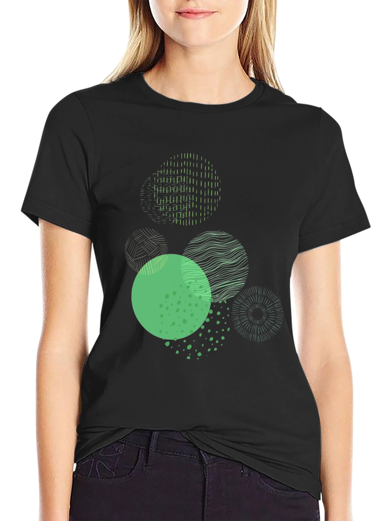 Abstract Geometric Circles Graphic Tee