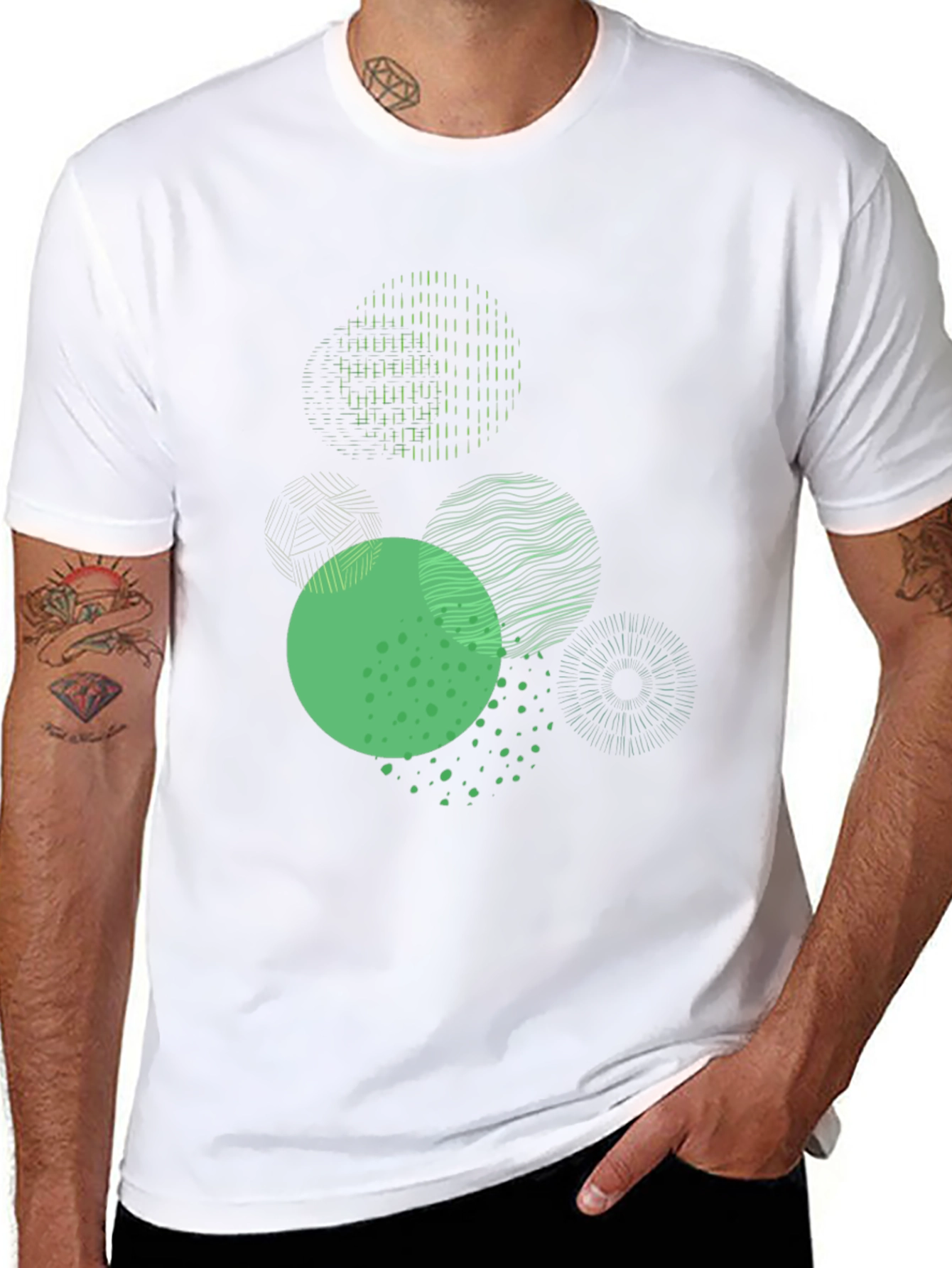 Abstract Geometric Circles Graphic Tee
