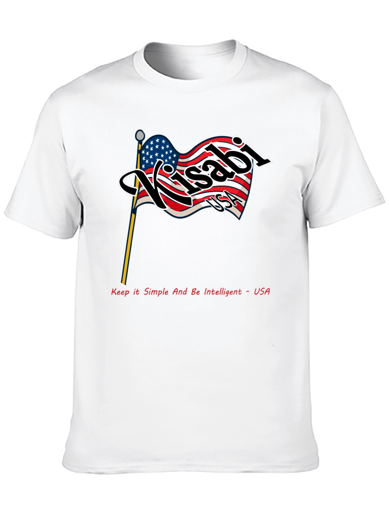 Kisabi USA Flag Graphic T-Shirt