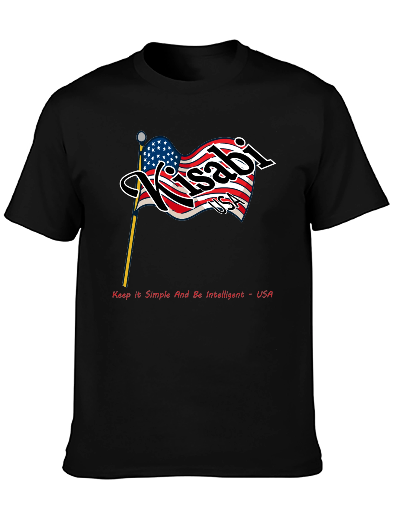 Kisabi USA Flag Graphic T-Shirt
