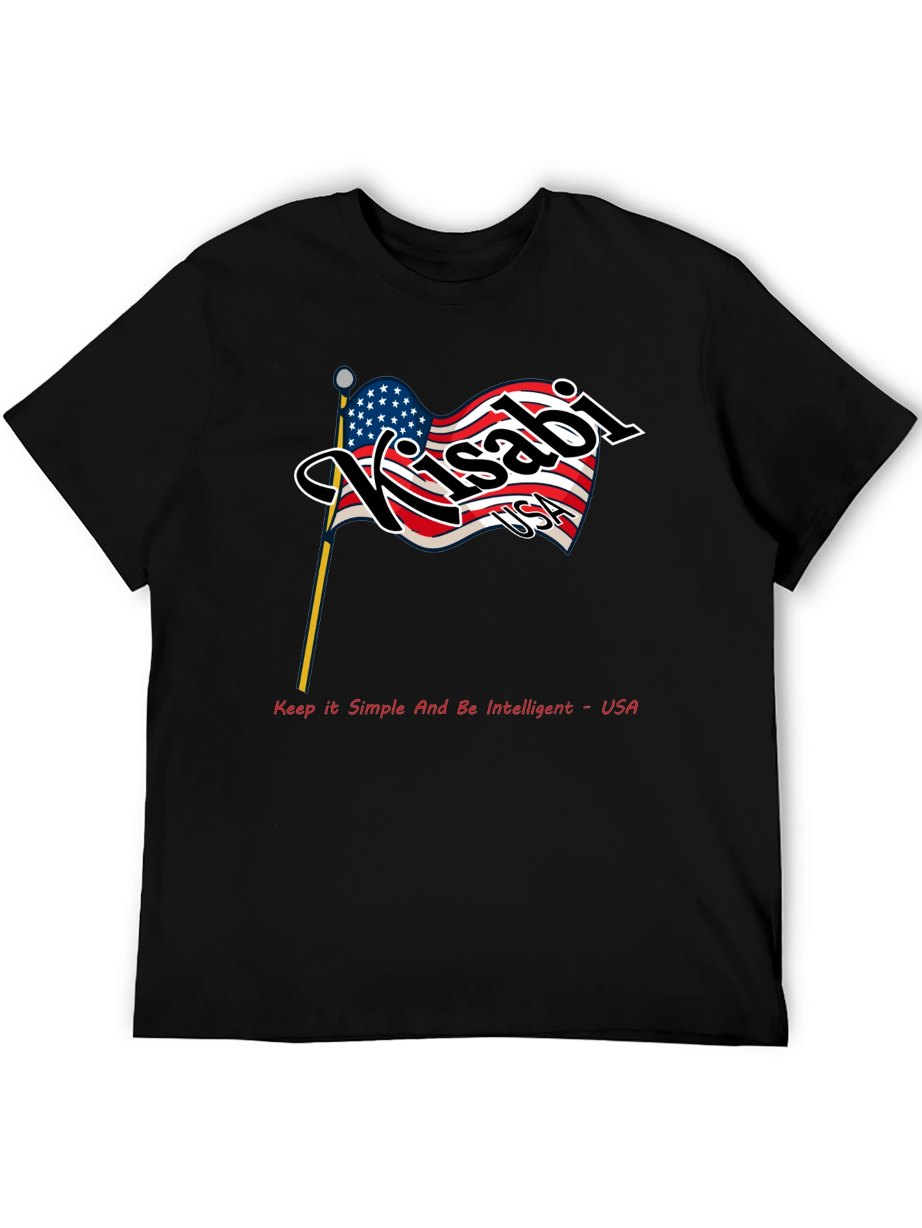 Kisabi USA Flag Graphic T-Shirt