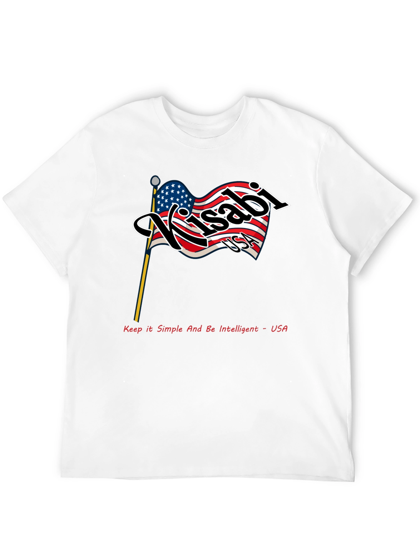 Kisabi USA Flag Graphic T-Shirt