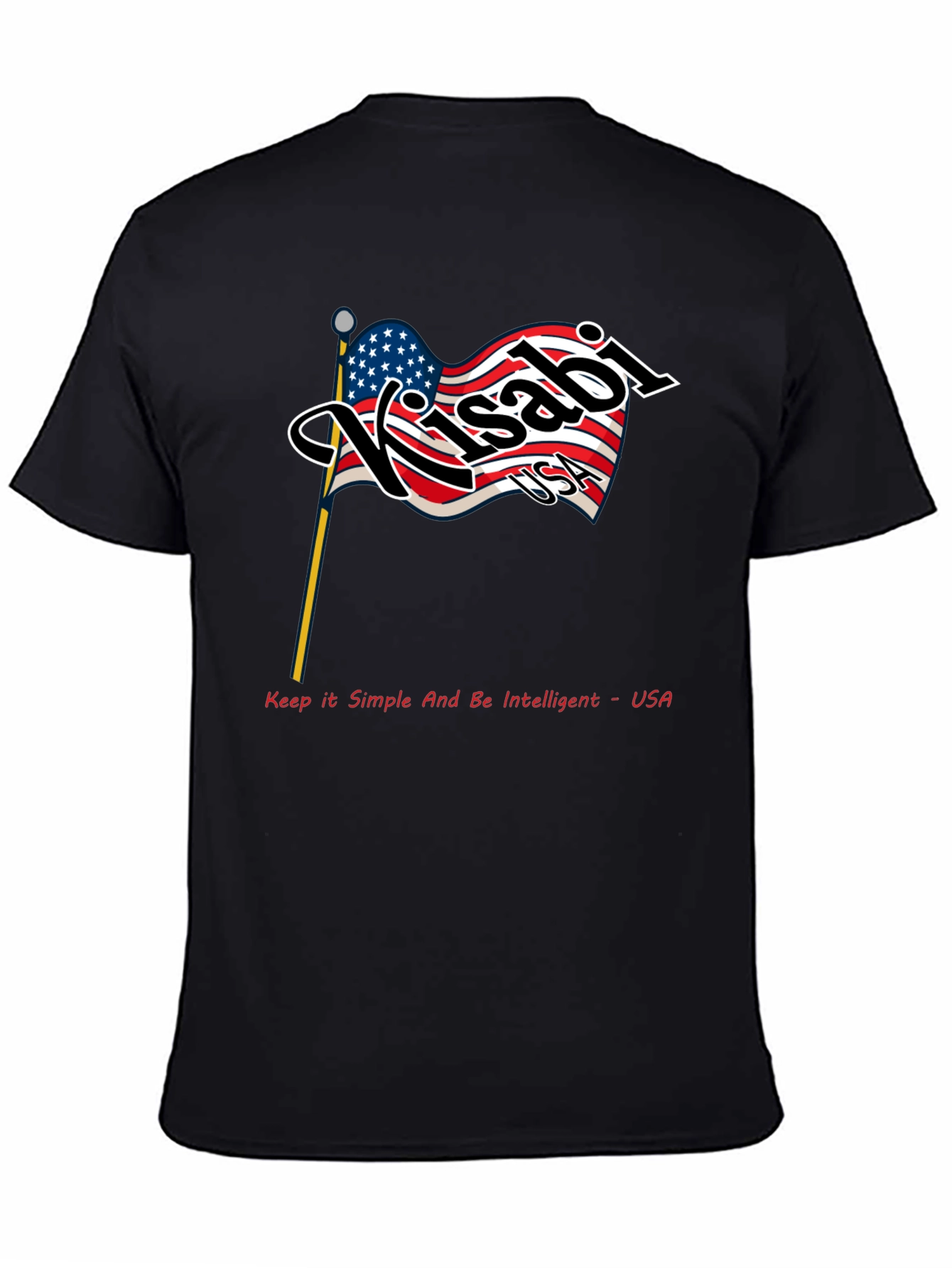 Kisabi USA Flag Graphic T-Shirt