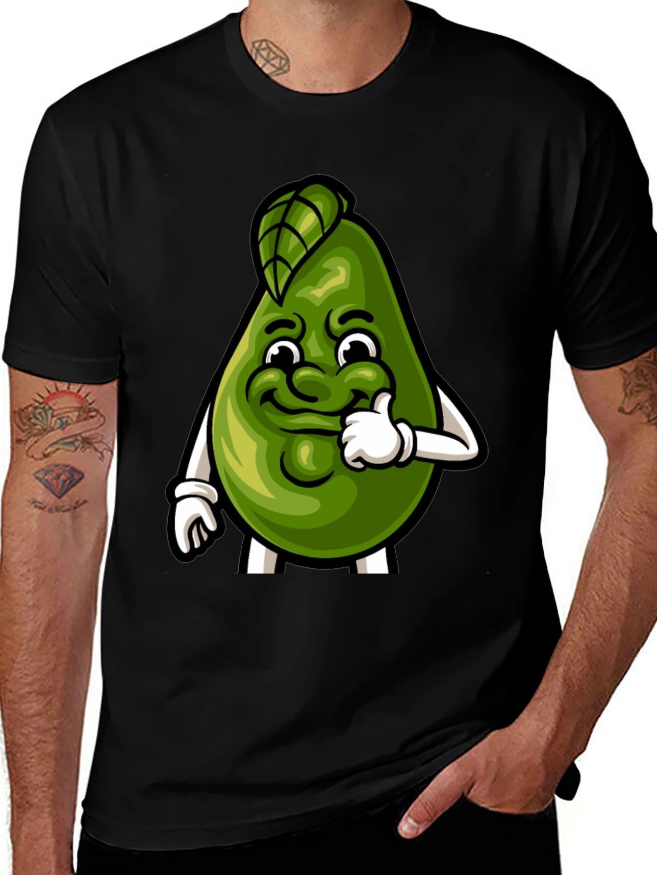 Funny Avocado Cartoon Graphic Tee - Soft Cotton Shirt