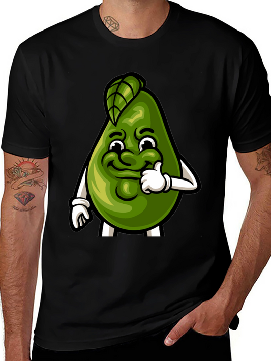 Funny Avocado Cartoon Graphic Tee - Soft Cotton Shirt