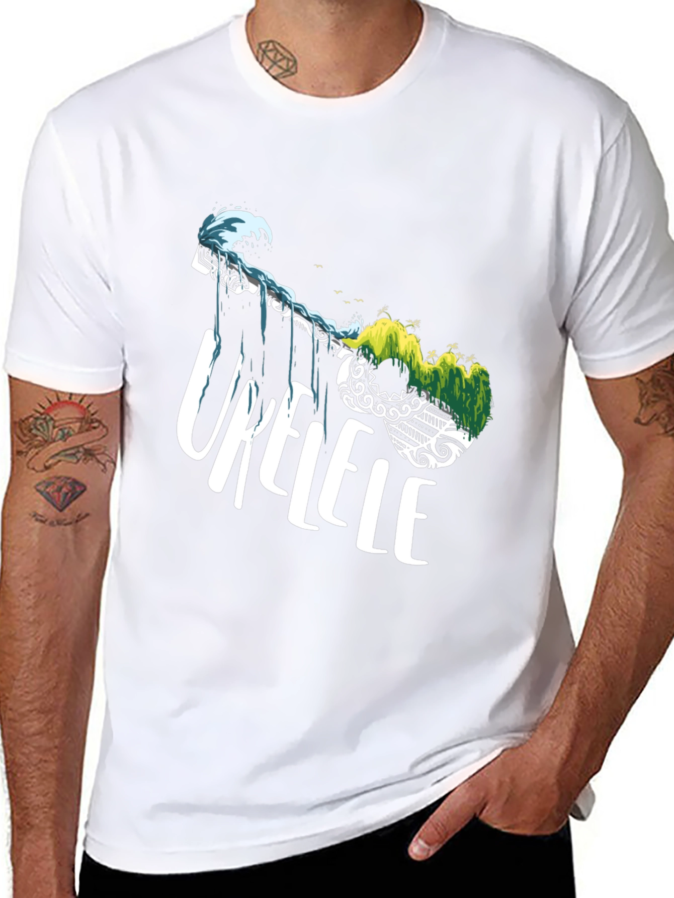 Ukulele Island Black T-Shirt
