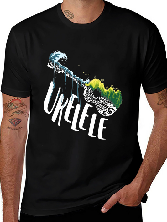 Ukulele Island Black T-Shirt