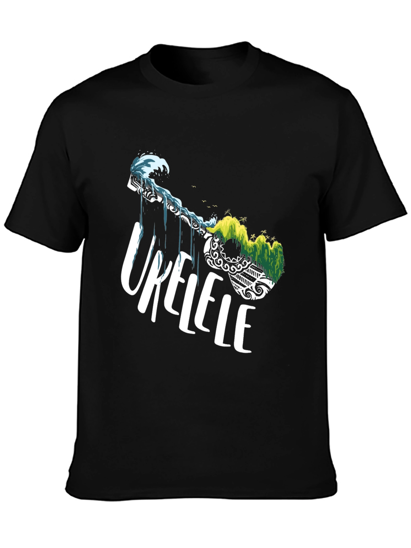 Ukulele Island Black T-Shirt