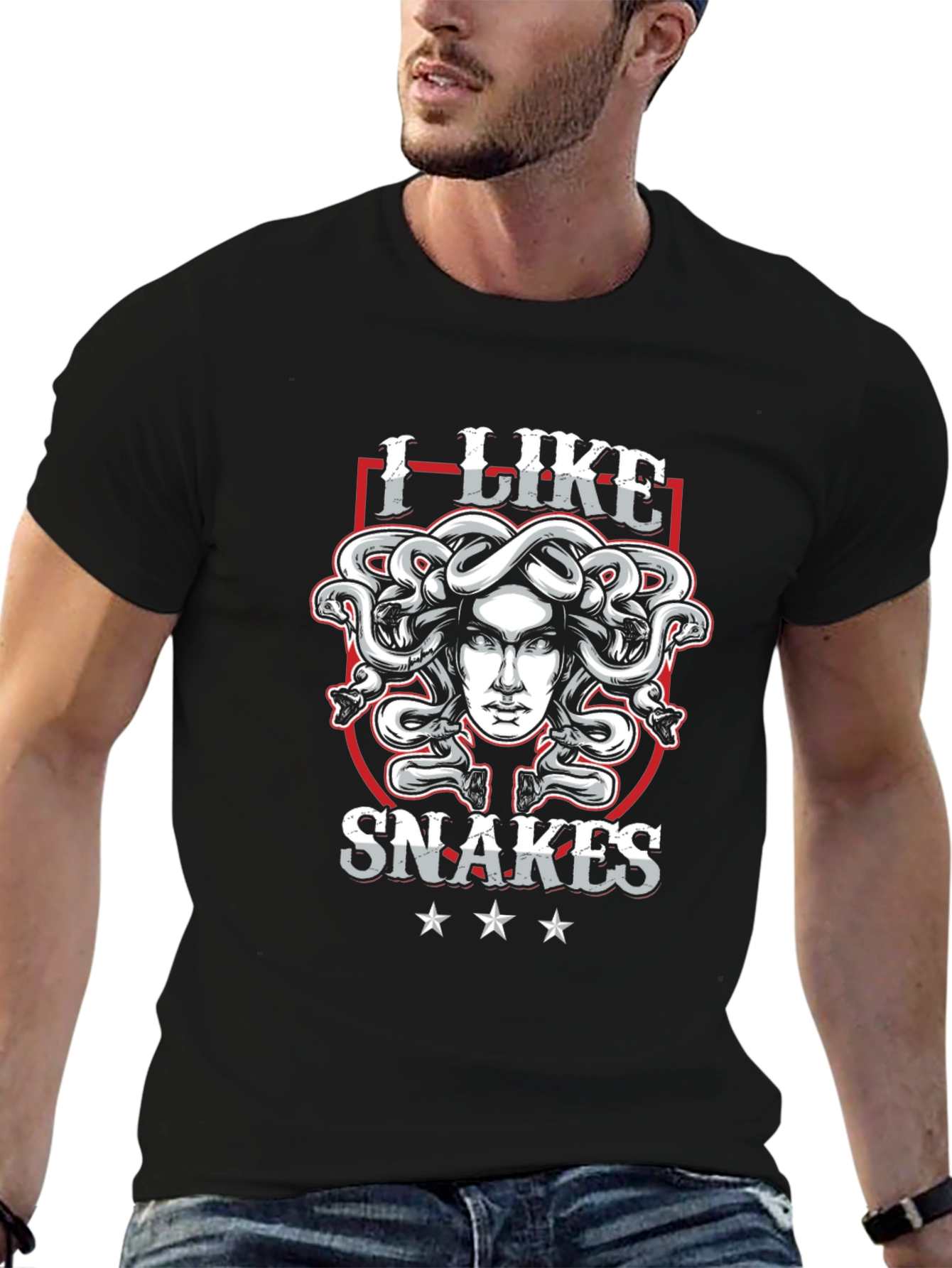 I Like Snakes T-Shirt Medusa Graphic Tee