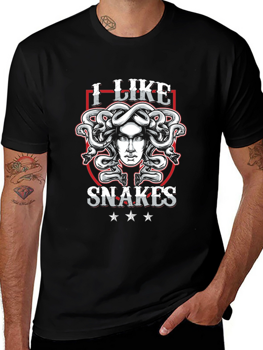 I Like Snakes T-Shirt Medusa Graphic Tee