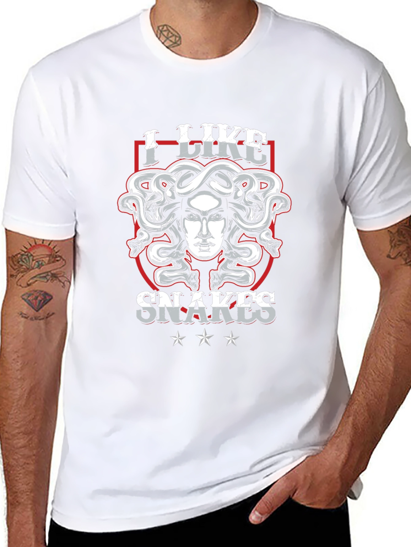 I Like Snakes T-Shirt Medusa Graphic Tee