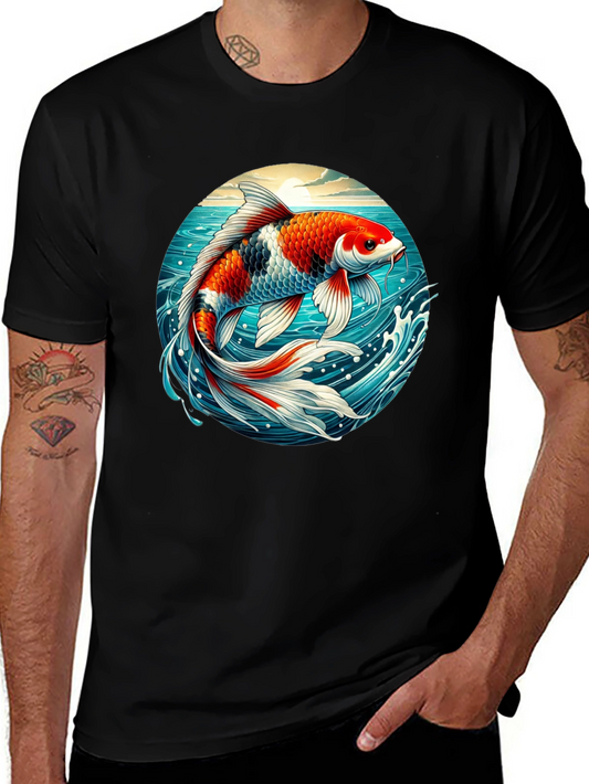 Koi Fish Graphic T-Shirt - Artistic Design