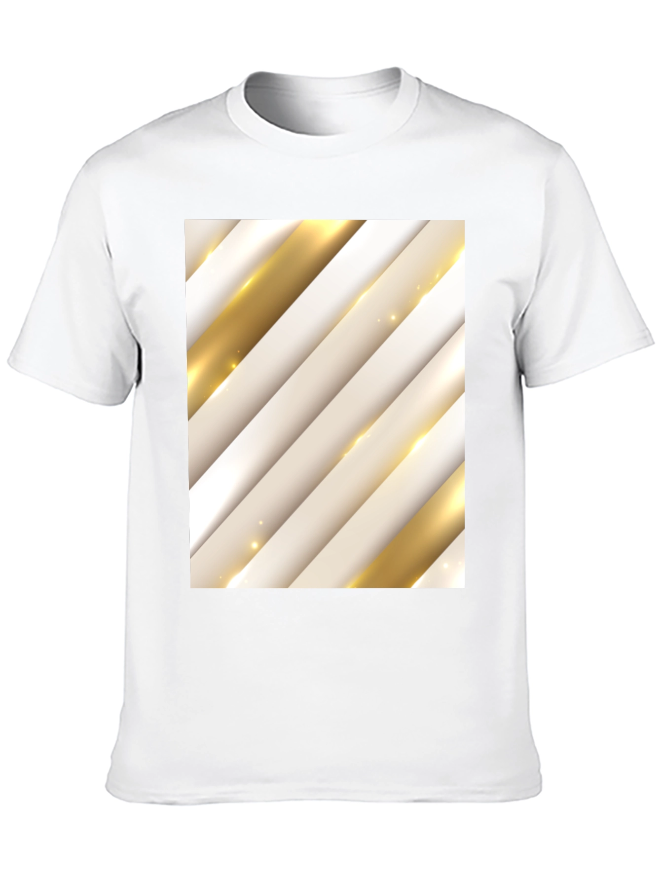 Stylish Abstract Stripe Pattern T-Shirt - Black