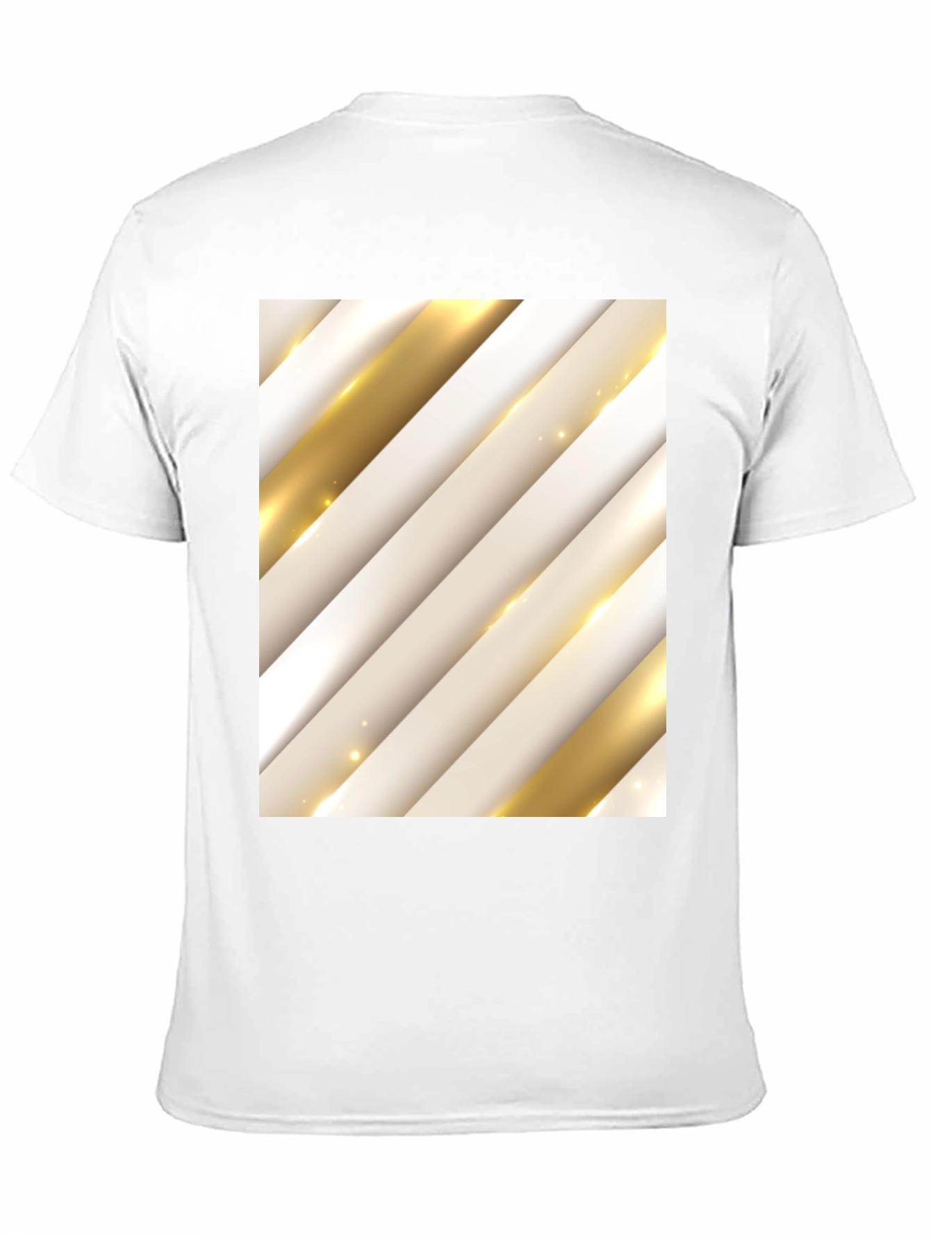 Stylish Abstract Stripe Pattern T-Shirt - Black