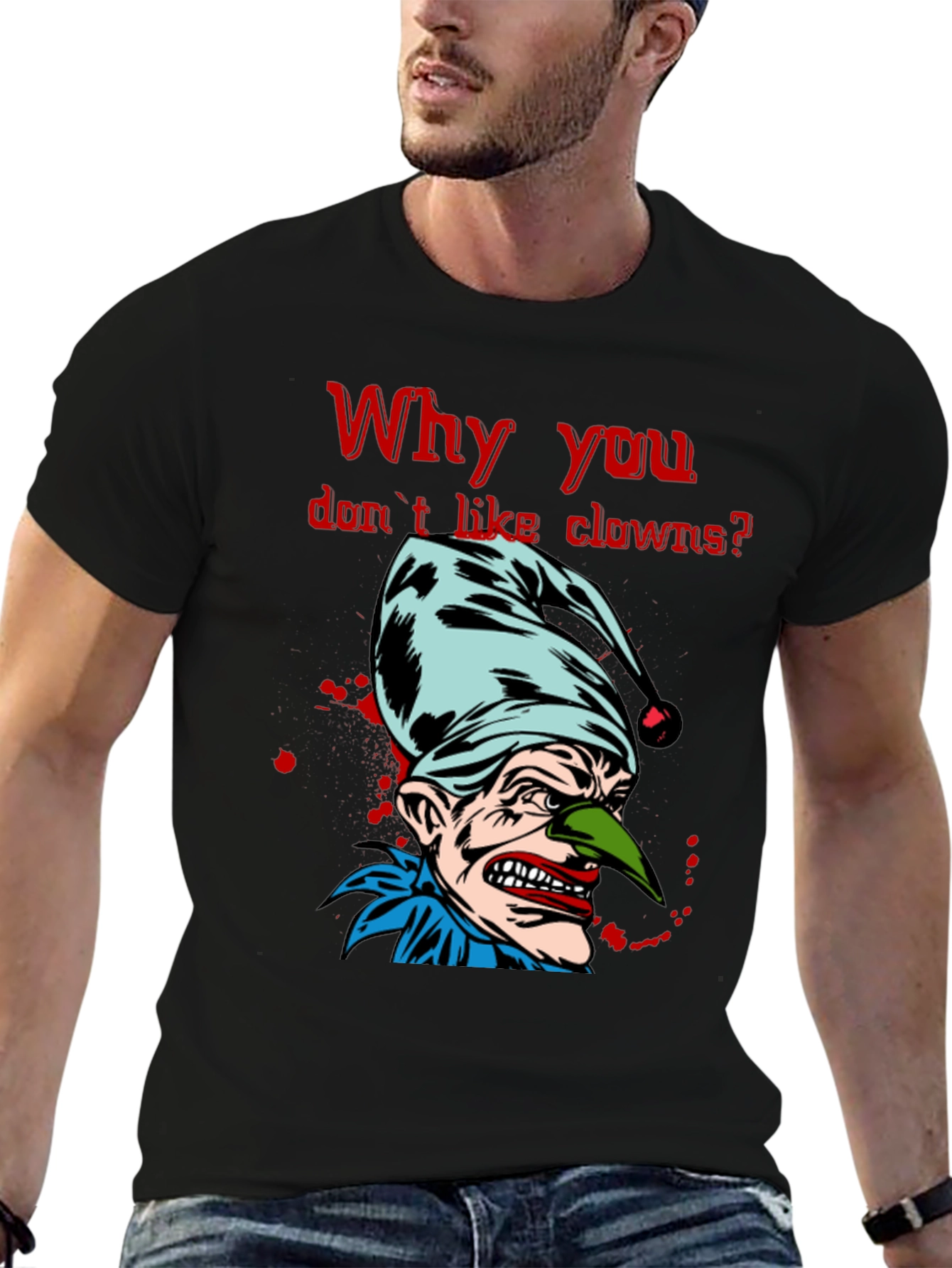 Scary Clown Graphic T-Shirt