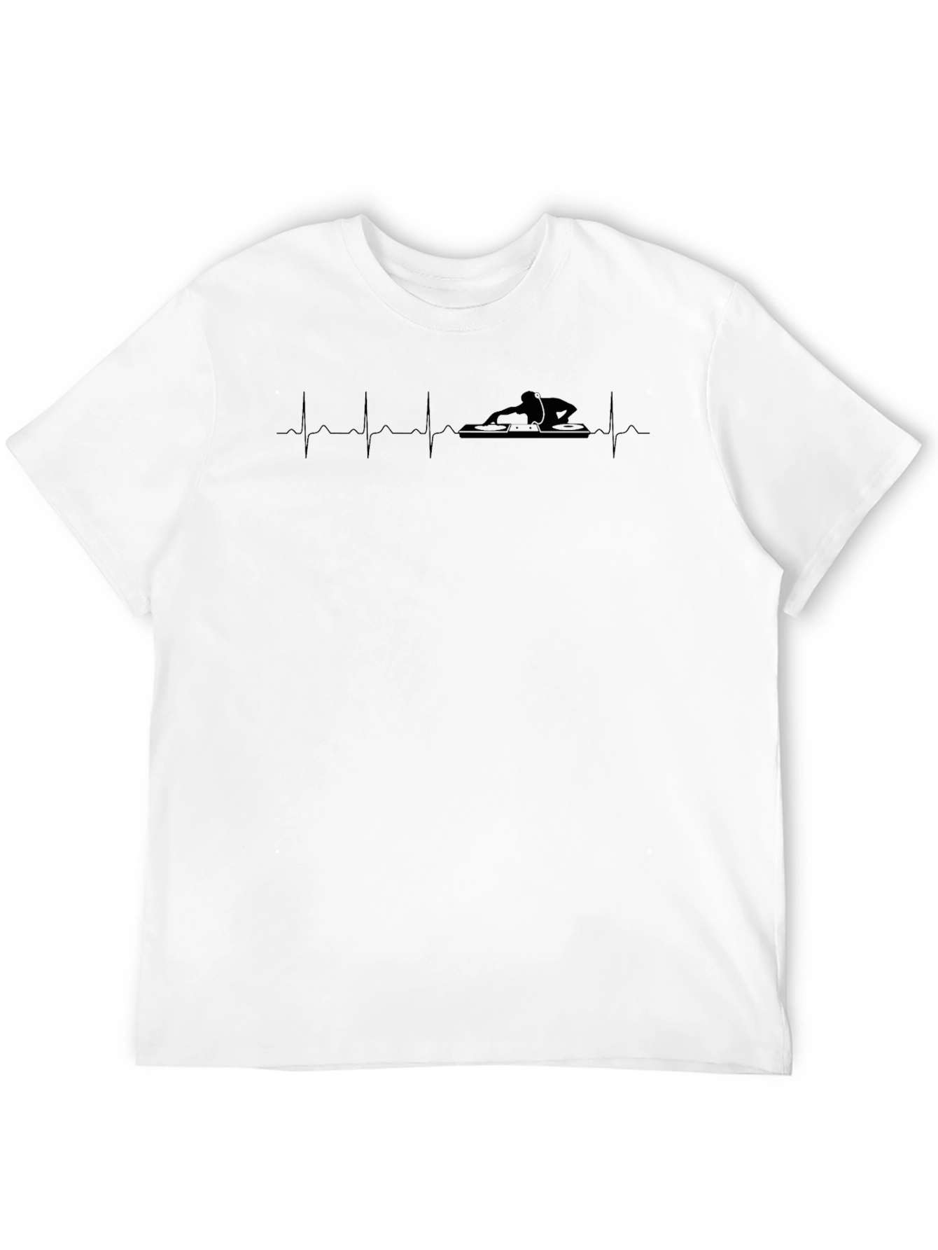 DJ Heartbeat Black Graphic Tee