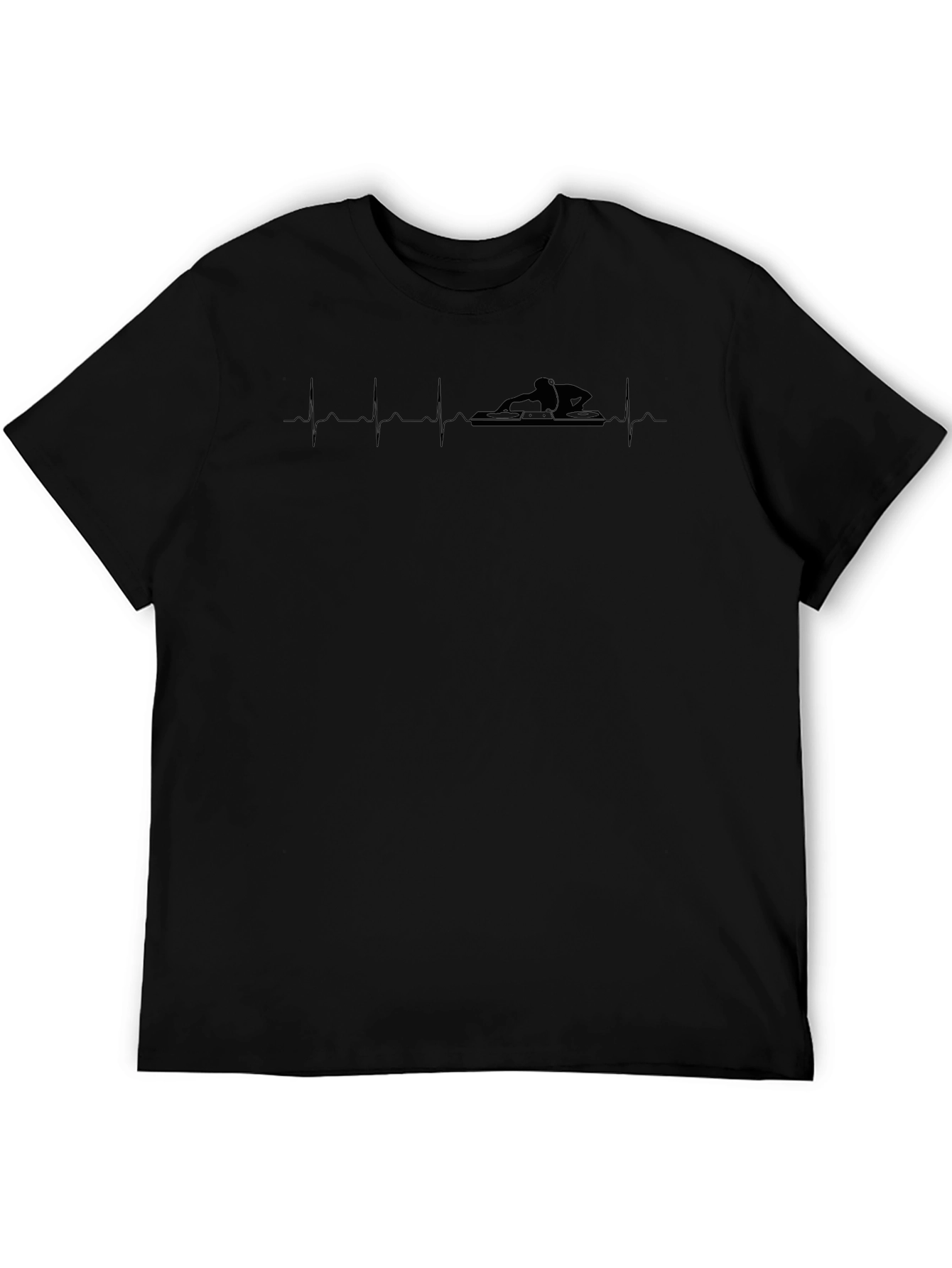 DJ Heartbeat Black Graphic Tee