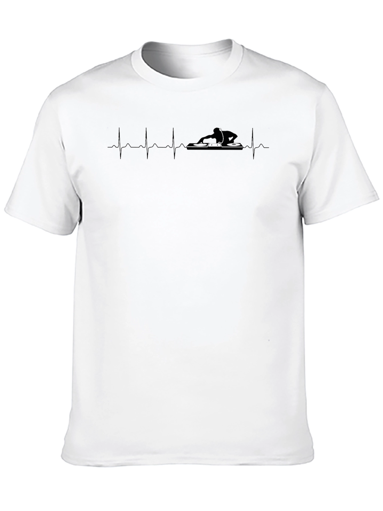 DJ Heartbeat Black Graphic Tee