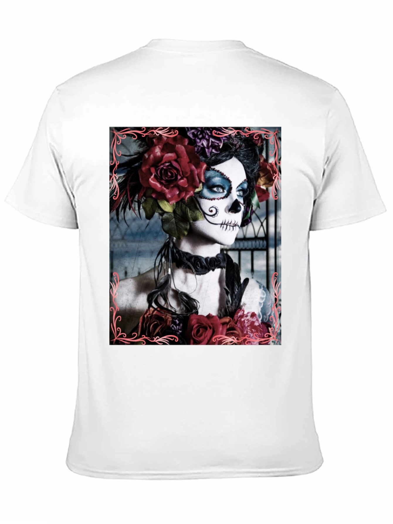 Day of the Dead Sugar Skull Floral T-Shirt