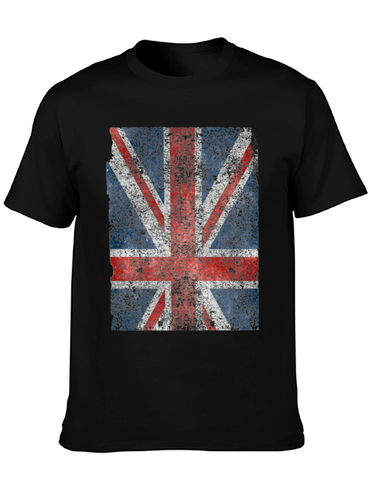 Union Jack Graphic Tee - Distressed British Flag Shirt