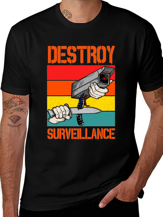 Destroy Surveillance Graphic T-Shirt