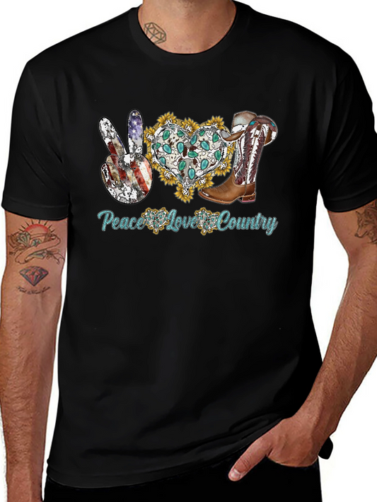 Peace Love Country Graphic Tee