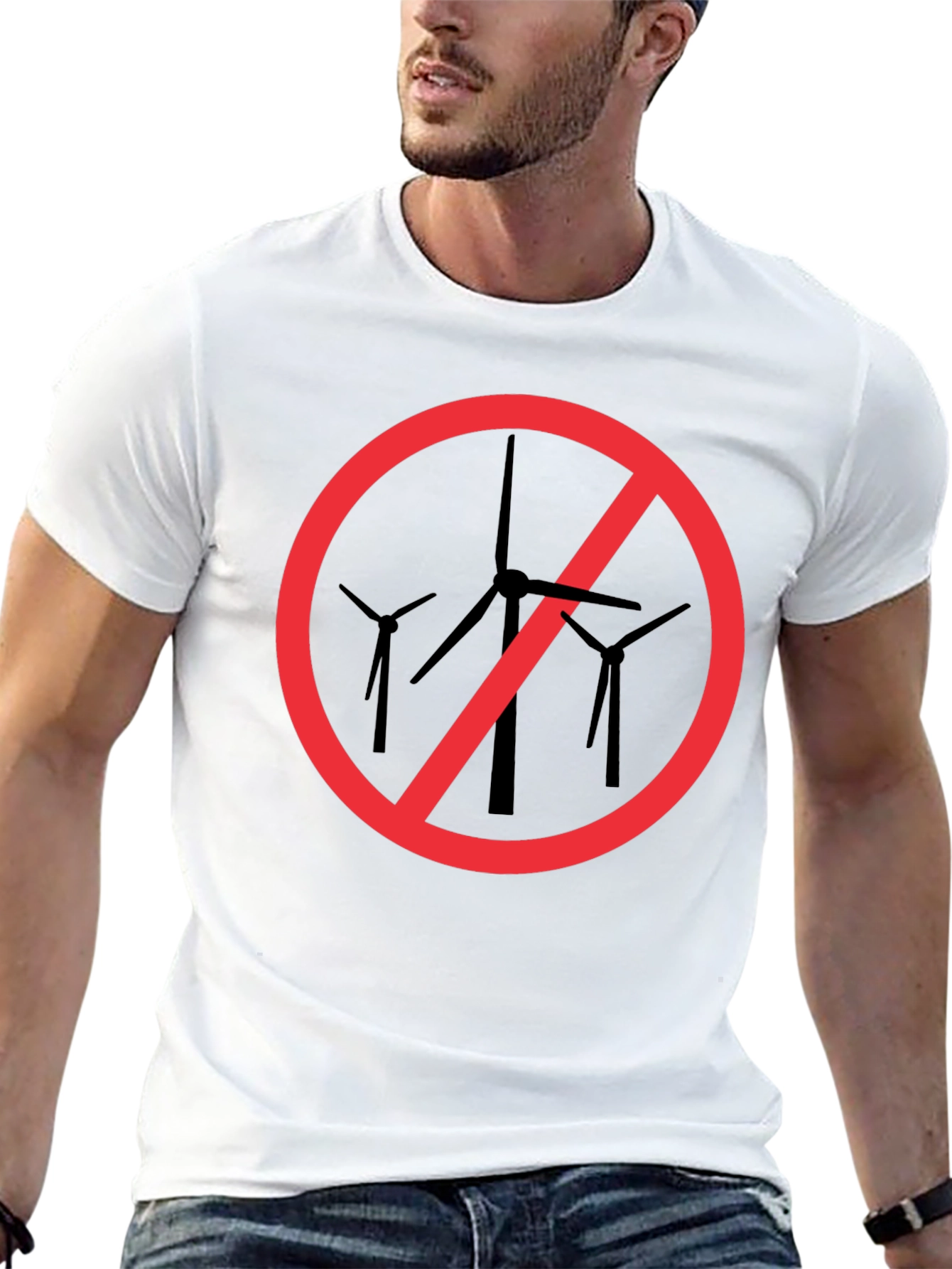 Anti-Wind Turbine Black T-Shirt