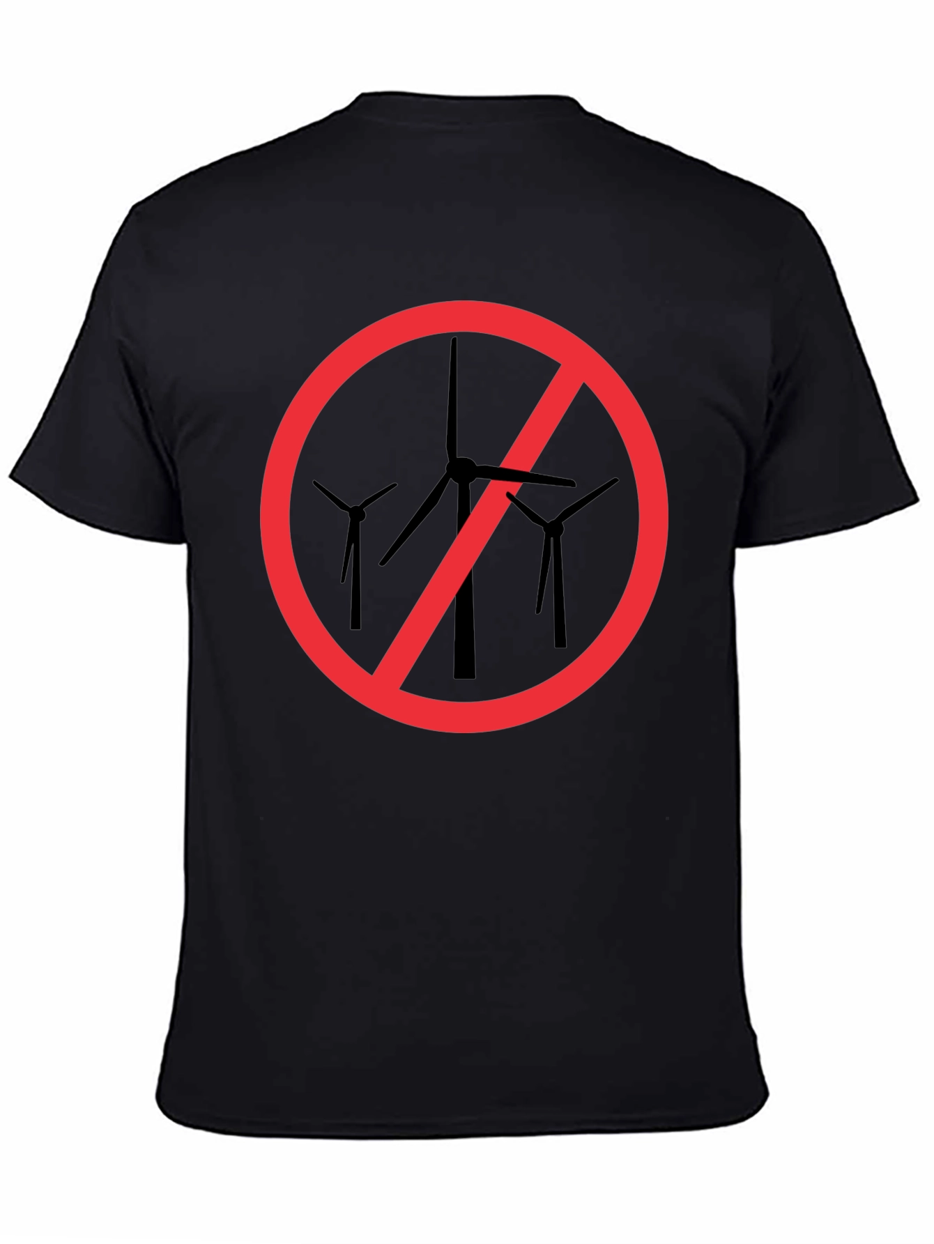 Anti-Wind Turbine Black T-Shirt