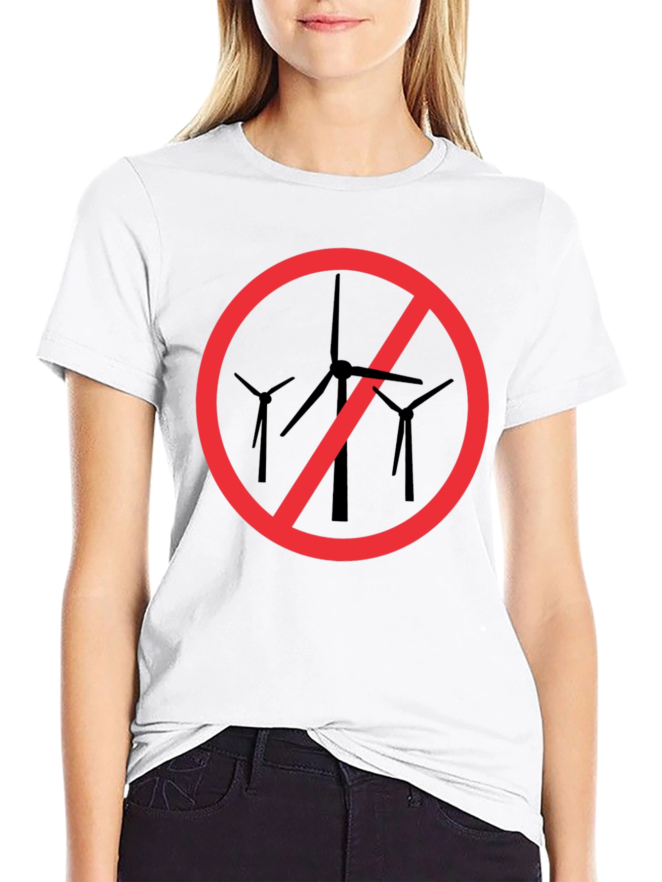 Anti-Wind Turbine Black T-Shirt
