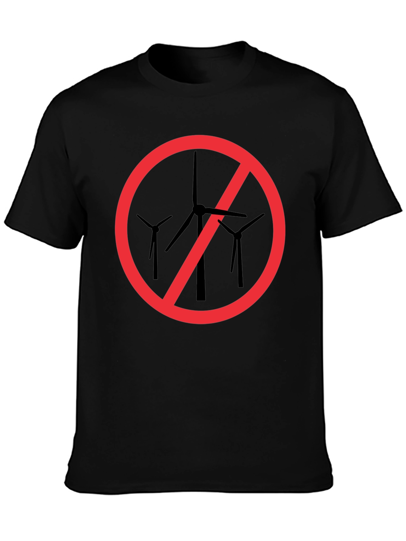 Anti-Wind Turbine Black T-Shirt