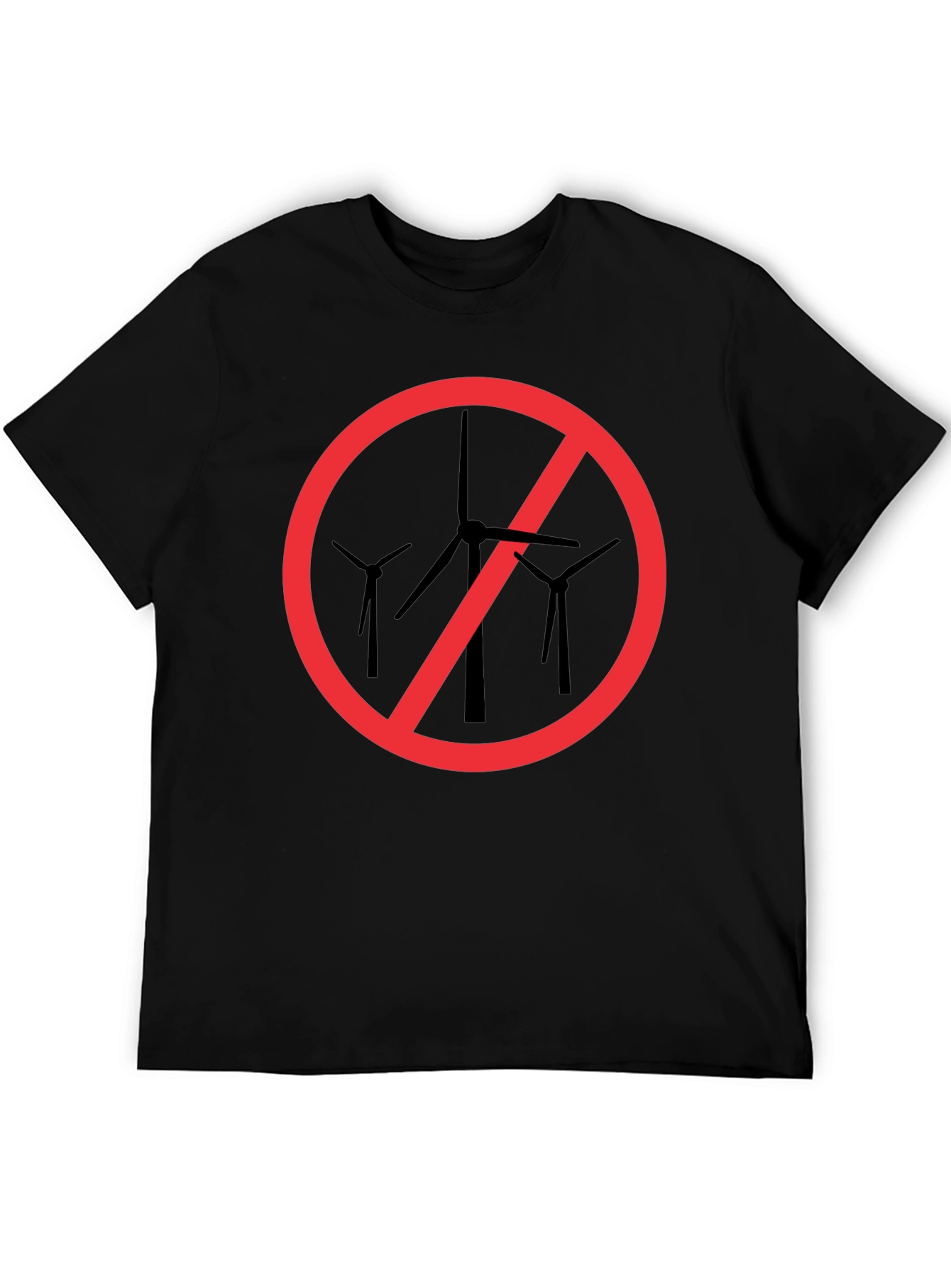Anti-Wind Turbine Black T-Shirt