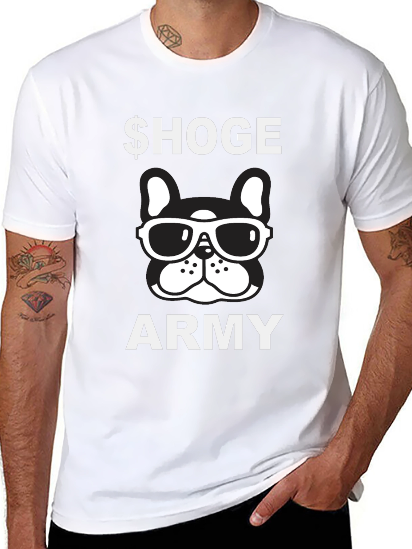 Hoge Army Bulldog Graphic Tee - Black Cotton Shirt