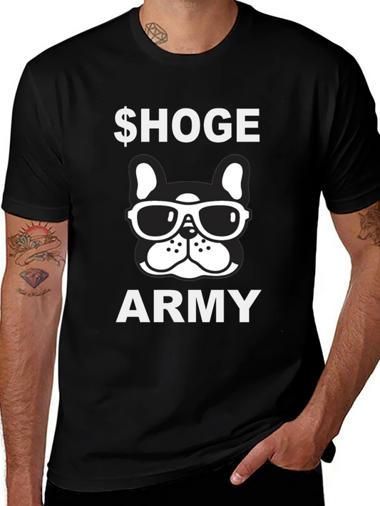 Hoge Army Bulldog Graphic Tee - Black Cotton Shirt
