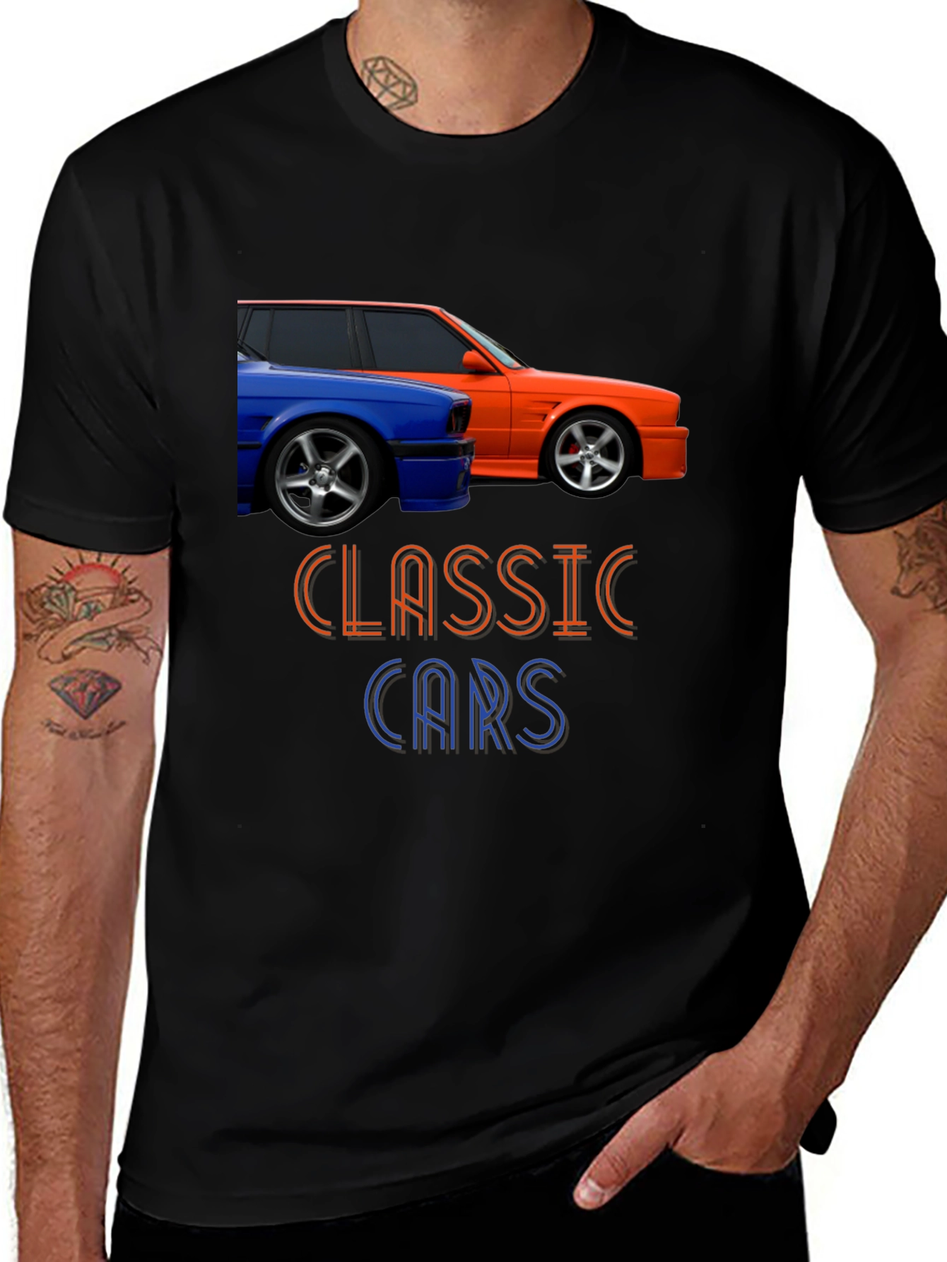 Classic Cars Graphic Tee - Stylish Automotive Design