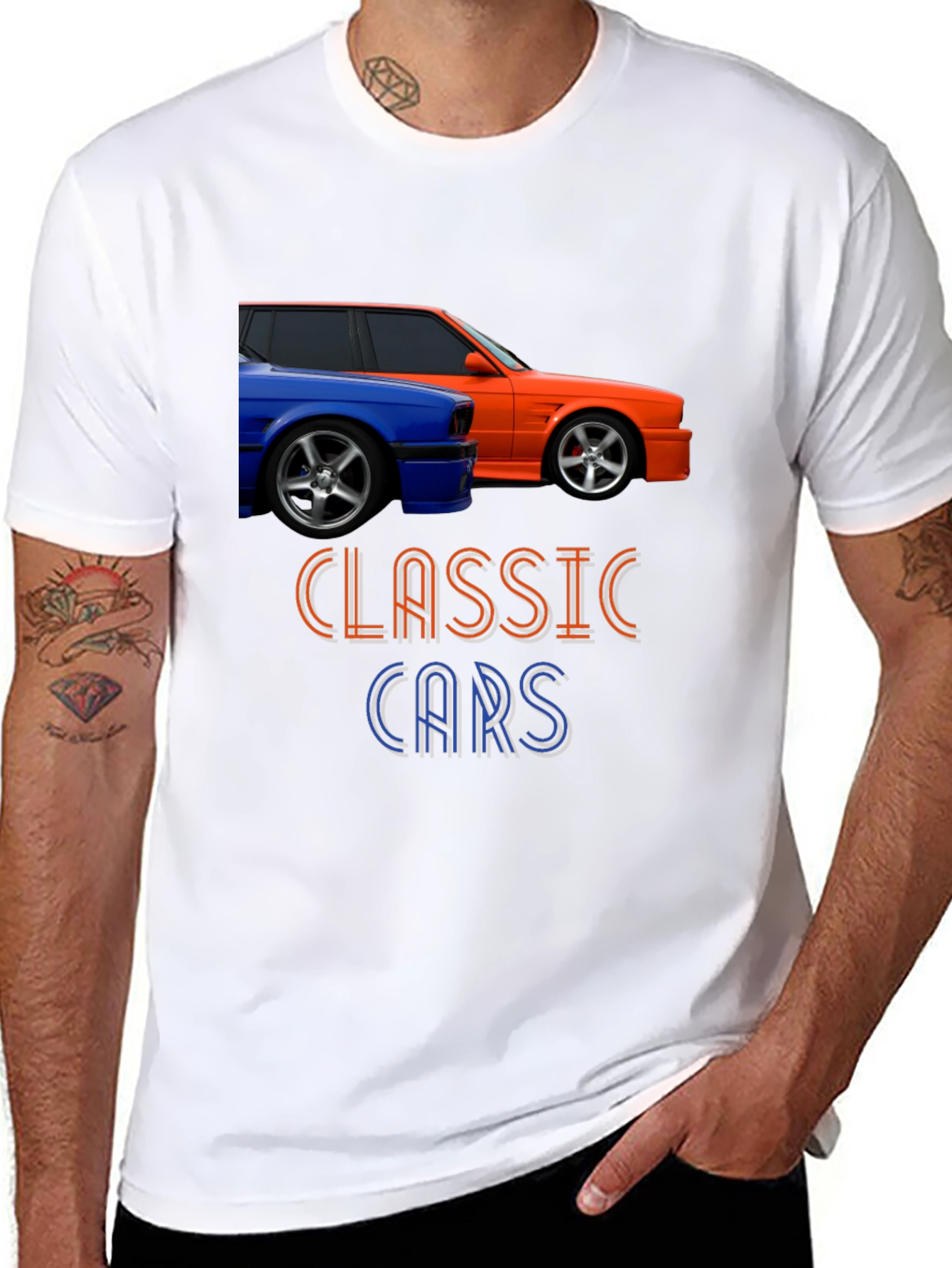 Classic Cars Graphic Tee - Stylish Automotive Design
