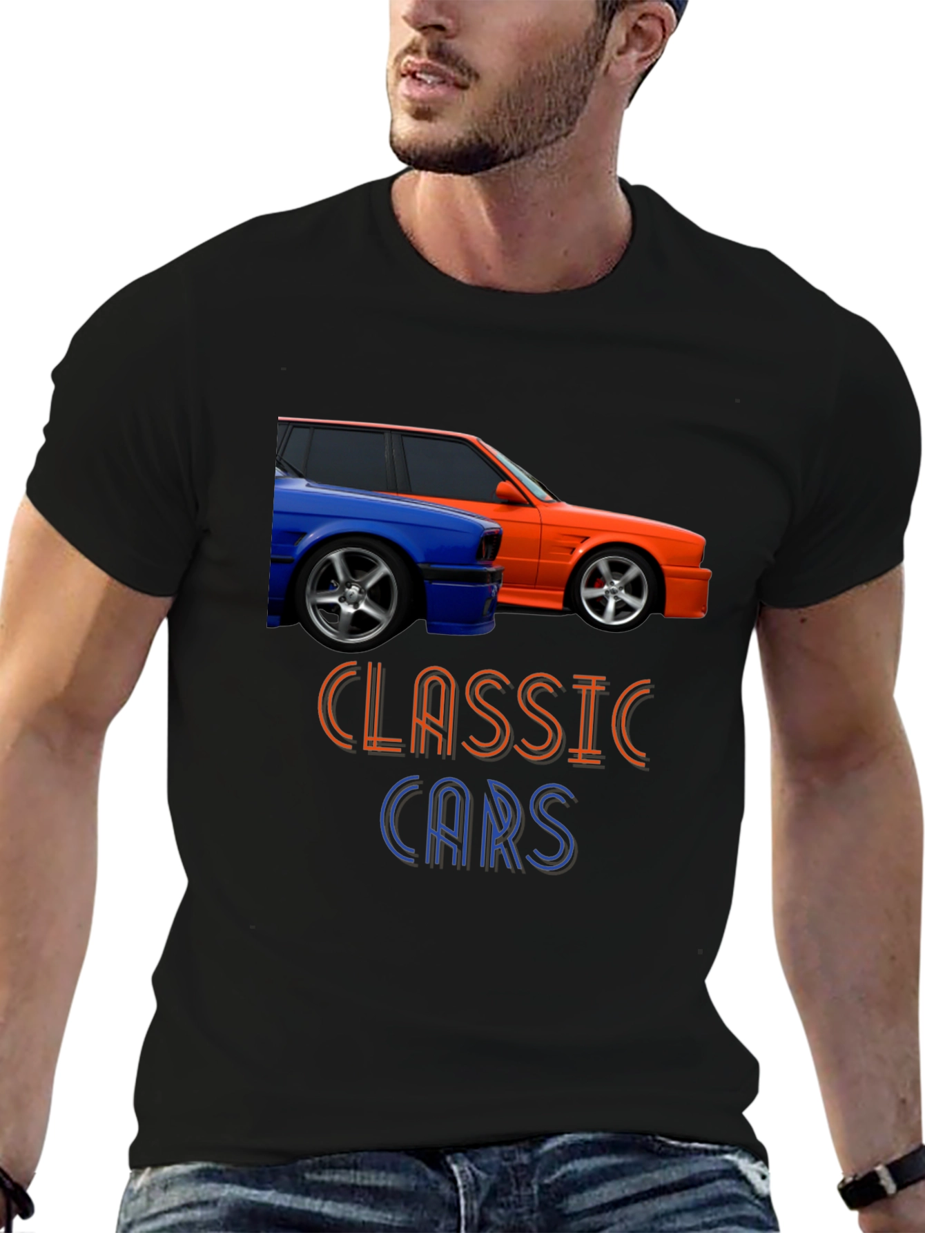 Classic Cars Graphic Tee - Stylish Automotive Design