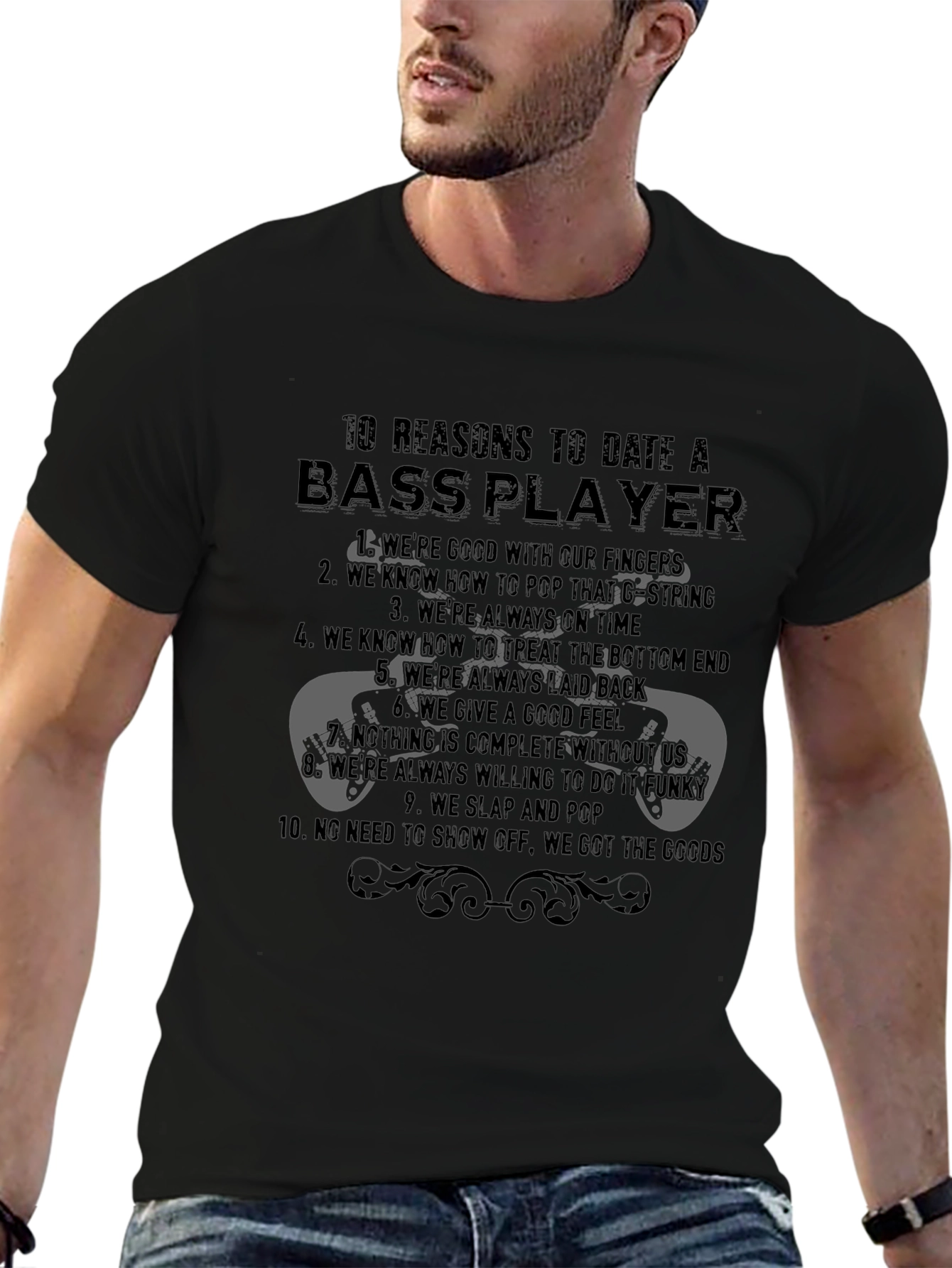 Bass Player Reasons T-Shirt - Music Gift