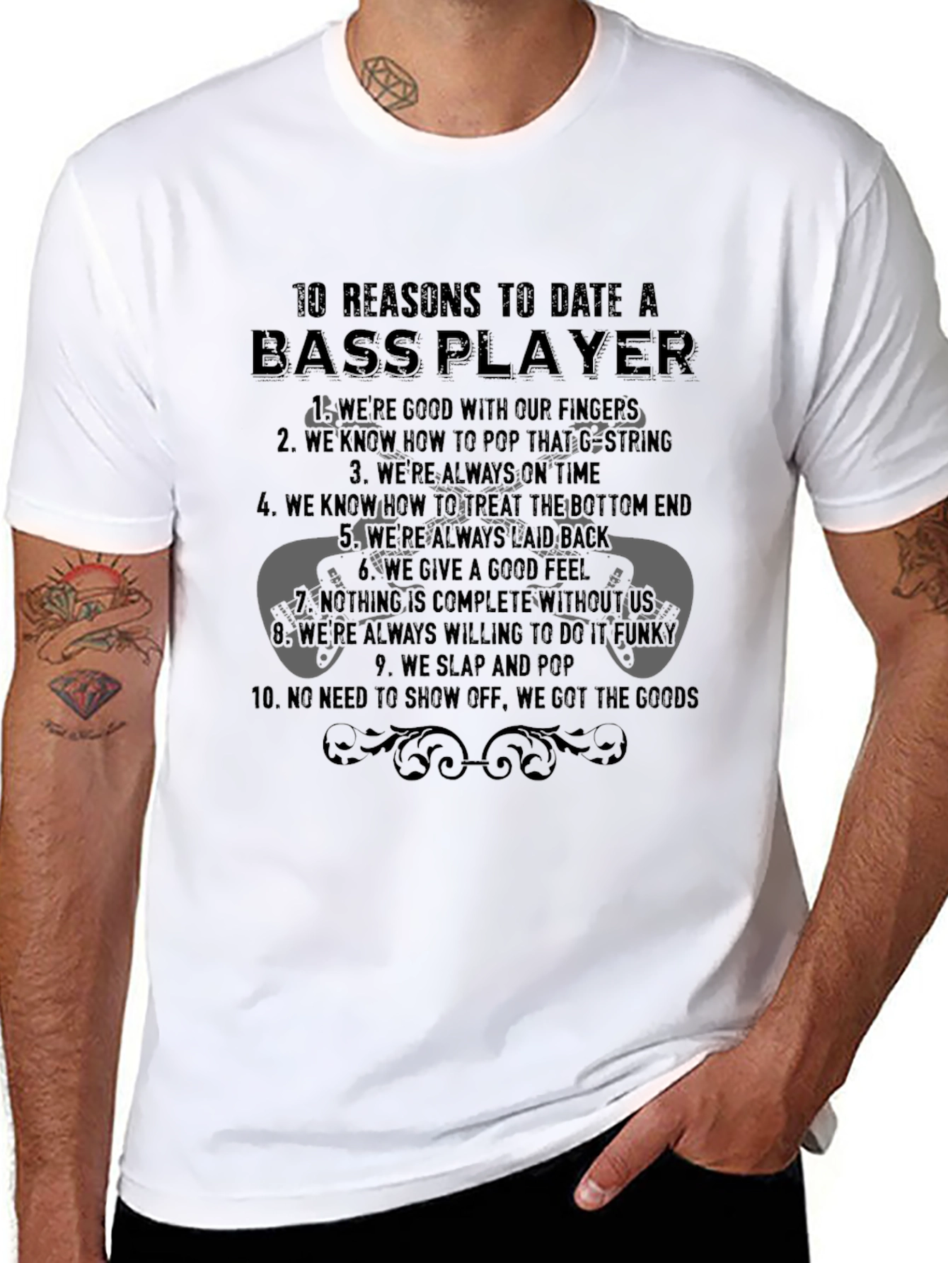 Bass Player Reasons T-Shirt - Music Gift