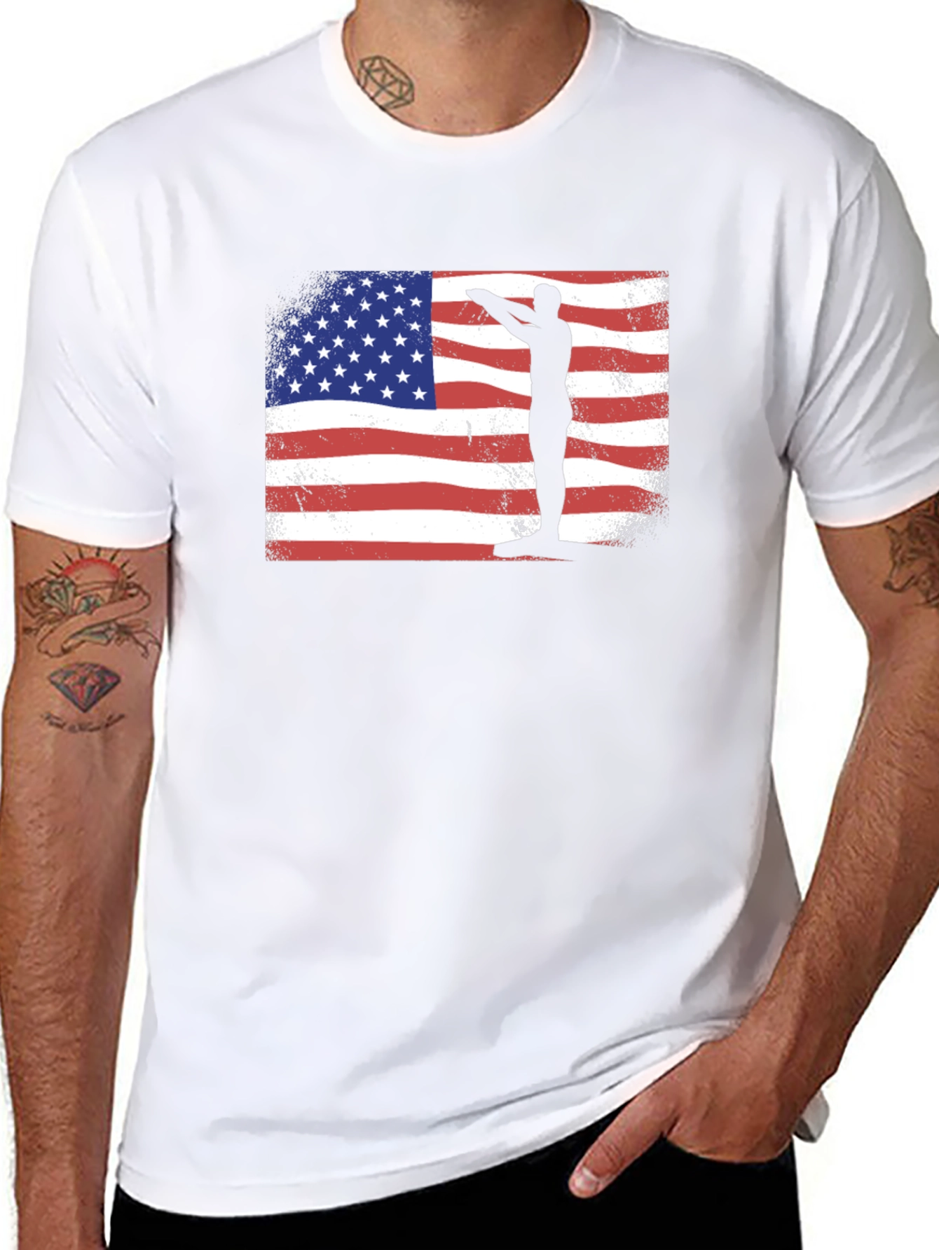 USA Diver T-Shirt - Patriotic Pride!
