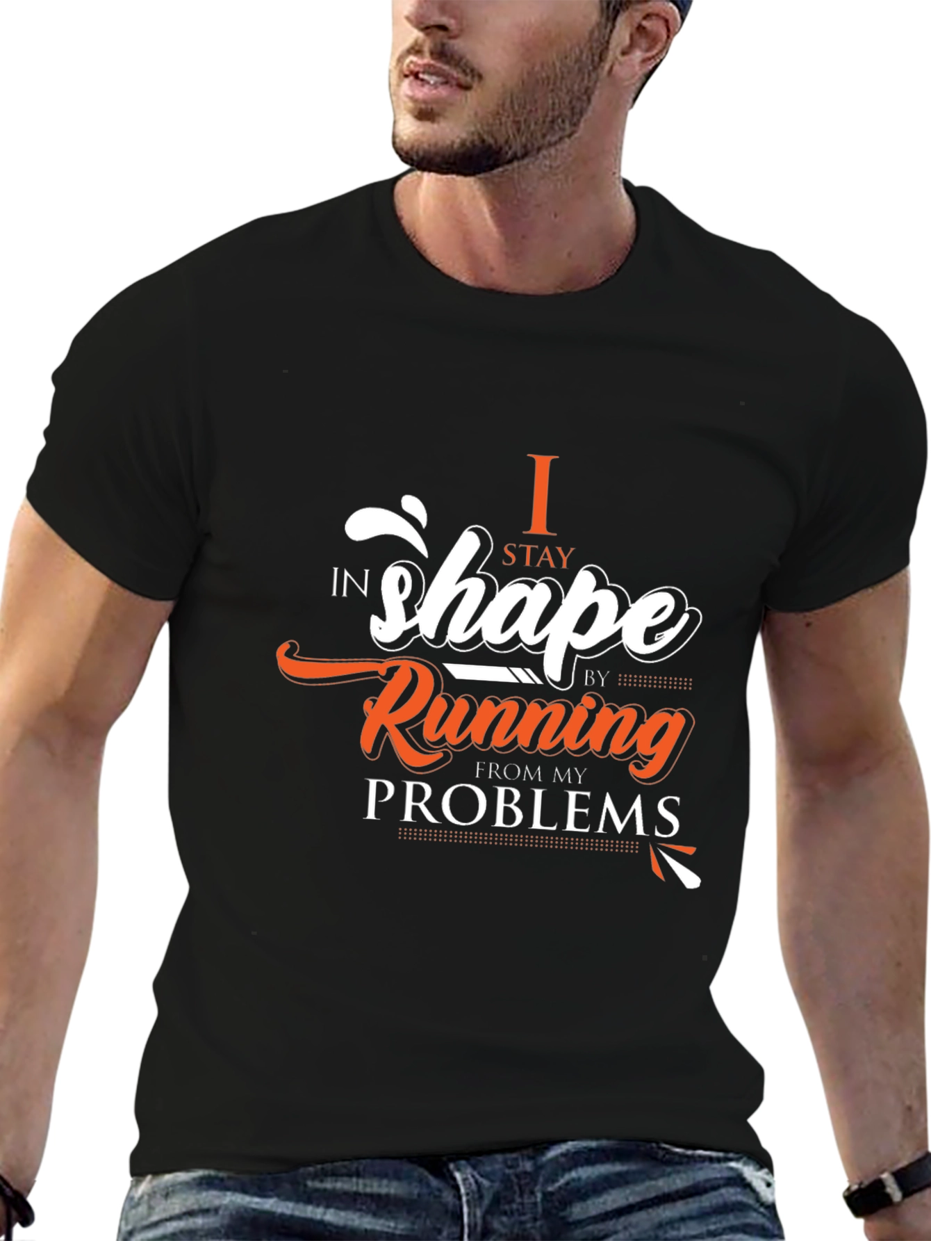 Funny Running T-Shirt - I Stay in Shape
