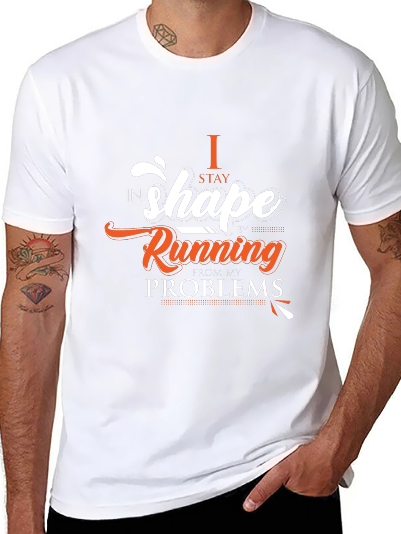 Funny Running T-Shirt - I Stay in Shape