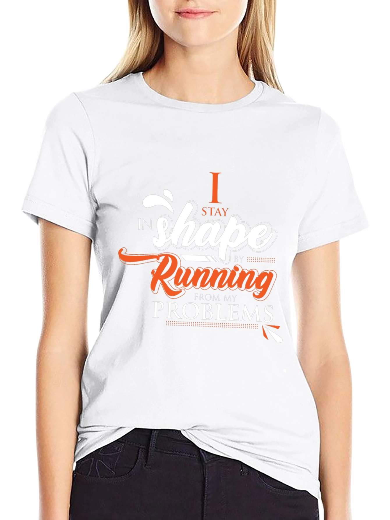 Funny Running T-Shirt - I Stay in Shape