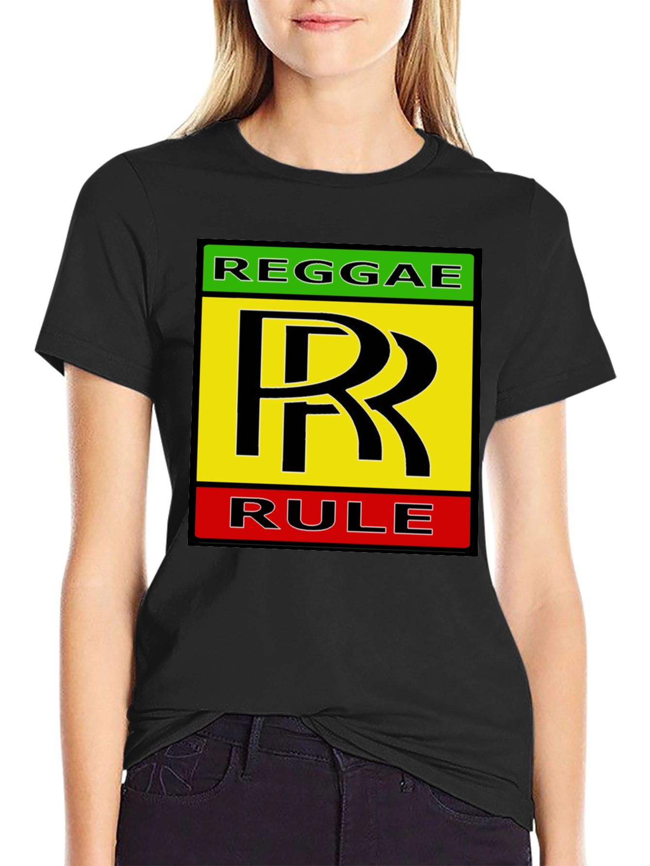 Reggae Rule Graphic Tee - Black