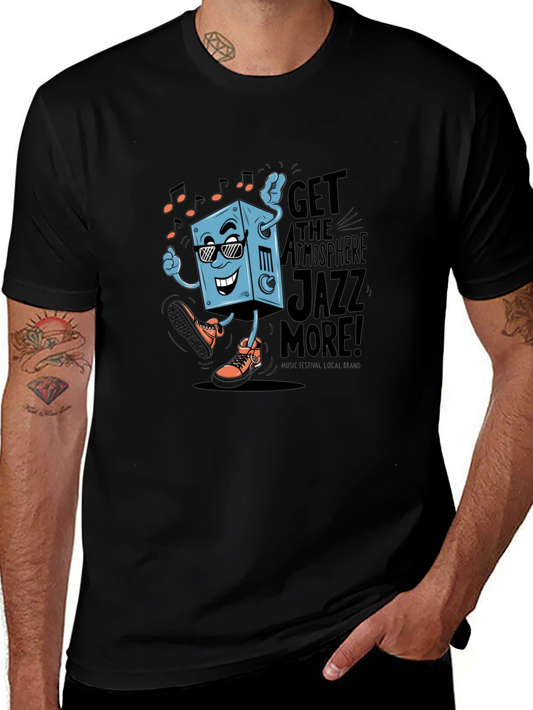 Cool Jazz Graphic Tee - Black Cotton T-Shirt