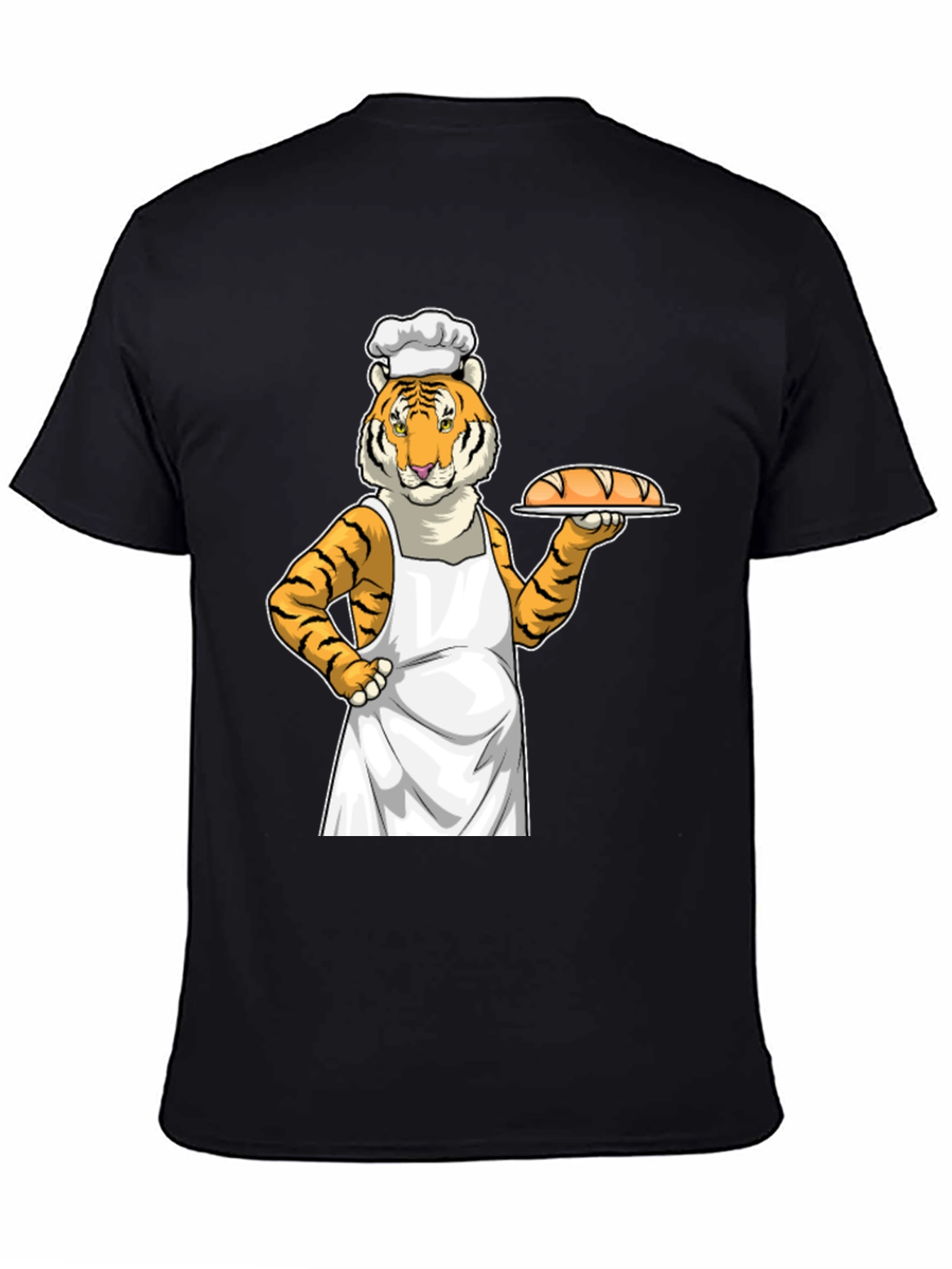 Baker Tiger T-Shirt: Novelty Cartoon Graphic Tee