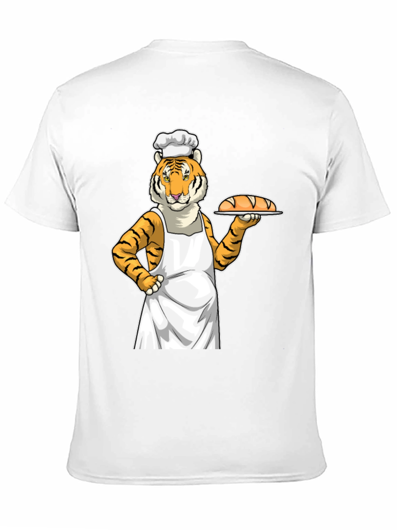 Baker Tiger T-Shirt: Novelty Cartoon Graphic Tee